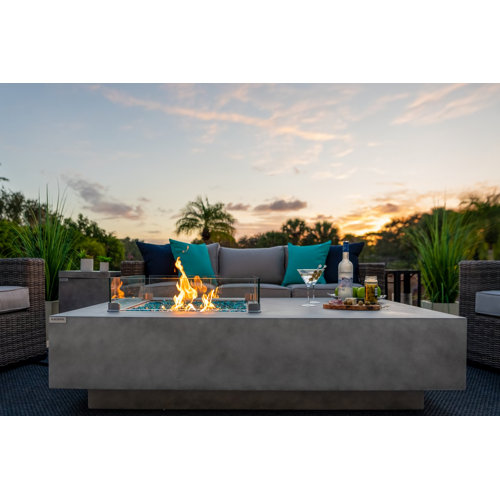 AKOYA Outdoor Essentials 16.5'' H x 65'' W Concrete Propane Outdoor